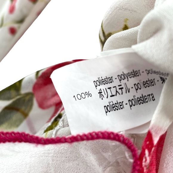 Zara Floral Ruffle Sheer Blouse Top - Picture 7 of 7